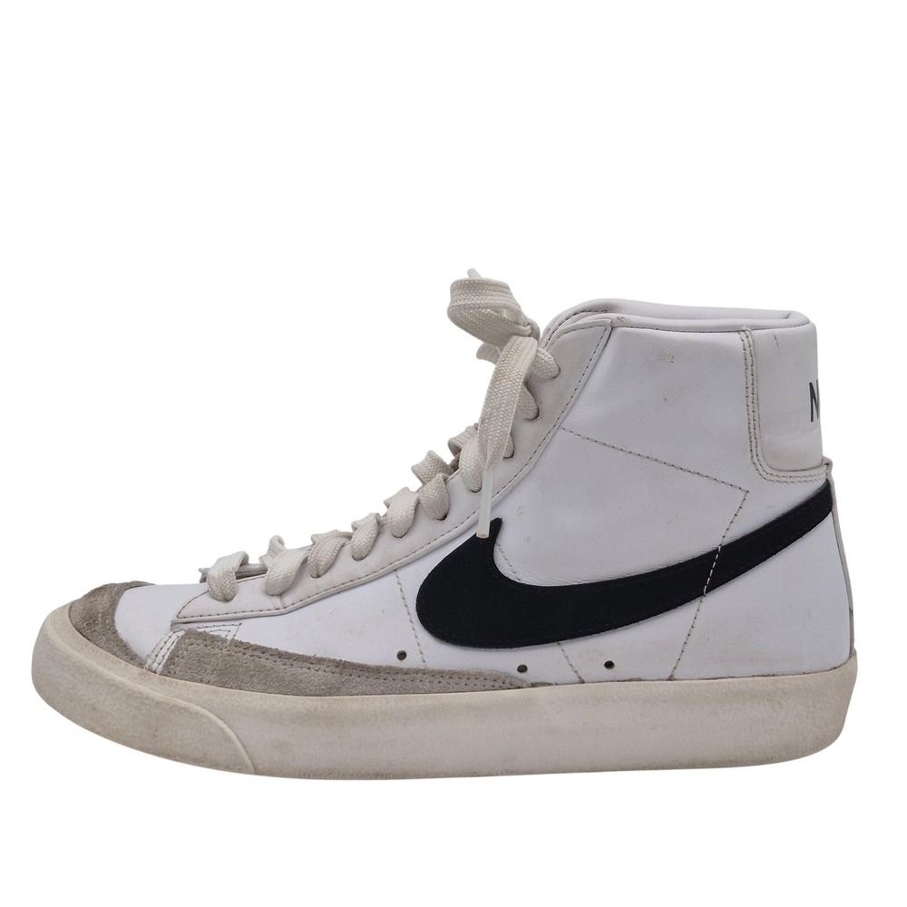 Nike Blazer Mid 77 Shoes Womens Size 7.5 White Black Leather Sneakers CZ1055-100